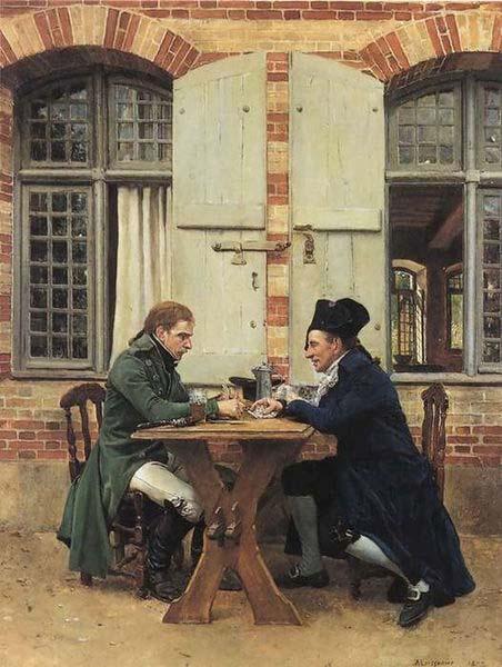 Jean-Louis-Ernest Meissonier The Card Players, oil painting image